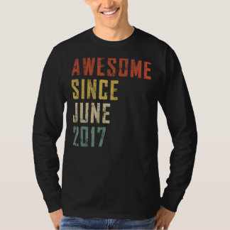 Camiseta Mens Com 5 Anos De Idade Incrível Desde Junho De 2