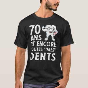 Camiseta Mens com 70 anos de idade, humor vovô aposentado