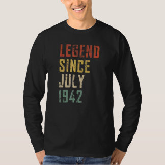 Camiseta Mens Com 80 Anos De Legenda Desde Julho De 1942 80