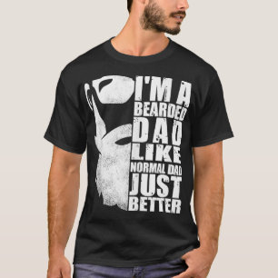 Camiseta Mens com barba de barba única engraçada de Pai Men