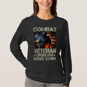Camiseta Mens Combat Veteran Operation Desert Storm Soldier