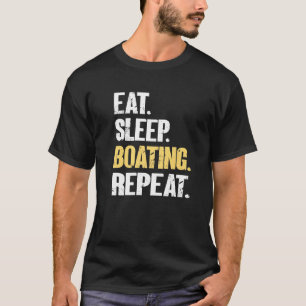 Camiseta Mens Comem Barco Do Sono Repetir Engraçado Capitão