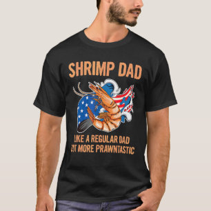Camiseta Mens Comendo Camarões Citando Um Pai De Camarão