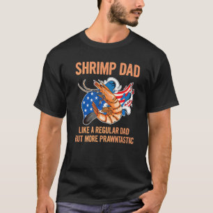 Camiseta Mens Comendo Camarões Citando Um Pai De Camarão 1