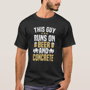 Camiseta Mens Concreta Finisher Construction Beer Worker La