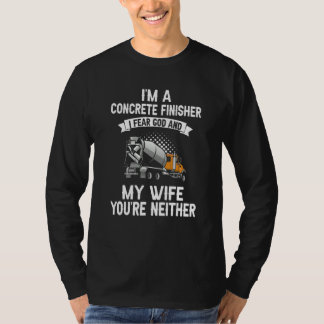 Camiseta Mens Concrete Finisher for Construction Cement Wor