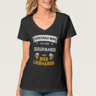 Camiseta Mens Confiam Em Mim Eu Sou Zerspaner E Beer