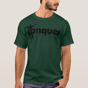 Camiseta Mens CONQUER Gym Malhação Workout Bodybuilding Mot