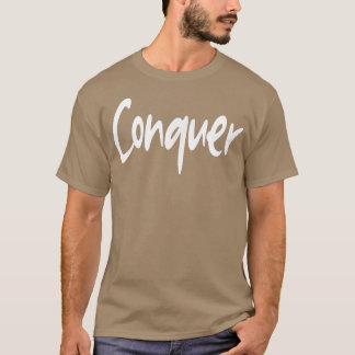 Camiseta Mens CONQUER Gym Malhação Workout Bodybuilding Mot