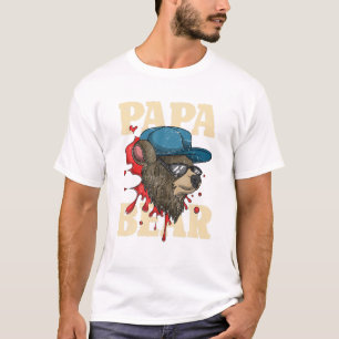 Camiseta Mens Cool Animal Dad Bear Family Daddy Sunglasses