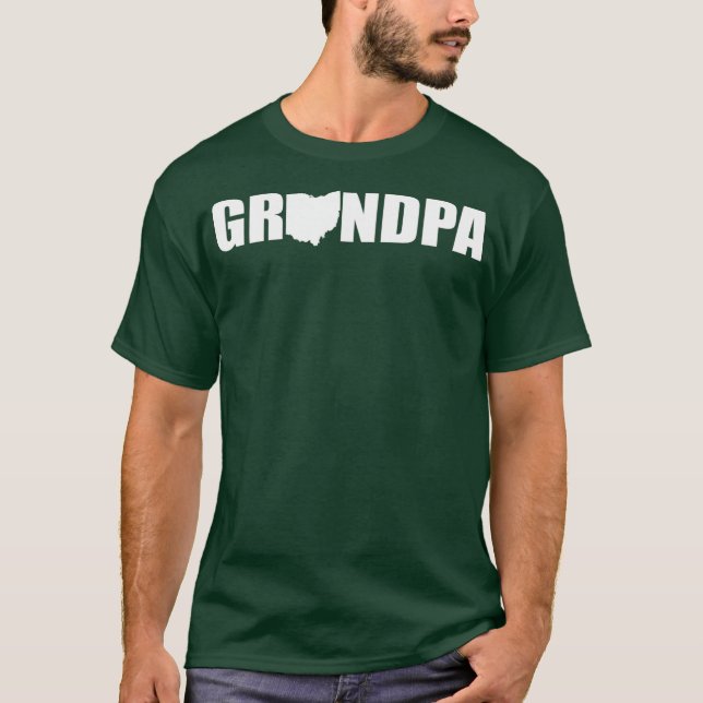 Camiseta Mens Cool Grandpa State Pride Ohio Gift Fathers (Frente)