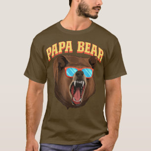 Camiseta Mens Cool Sunglasses Animal Dad Bear Family Daddy