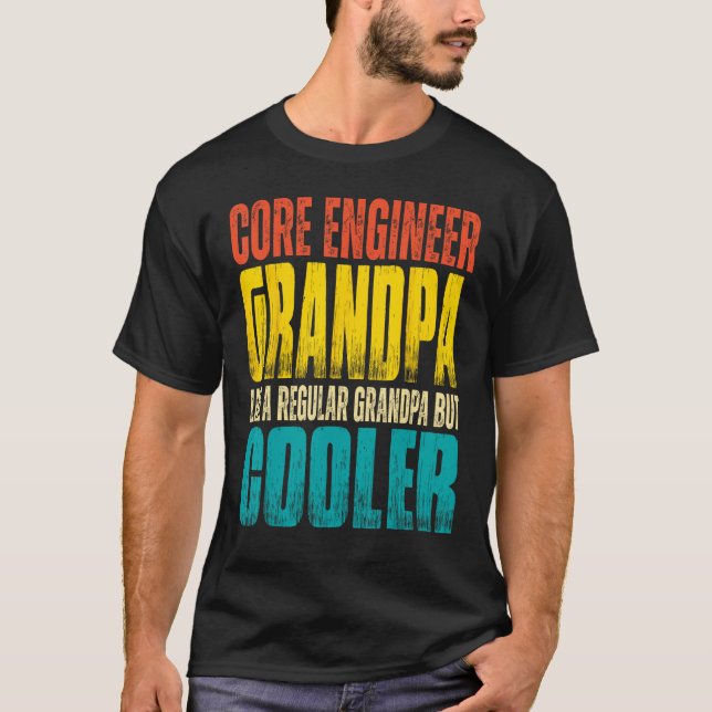 Camiseta Mens Core Engineer Grandpa  Like a Regular Grandpa (Frente)