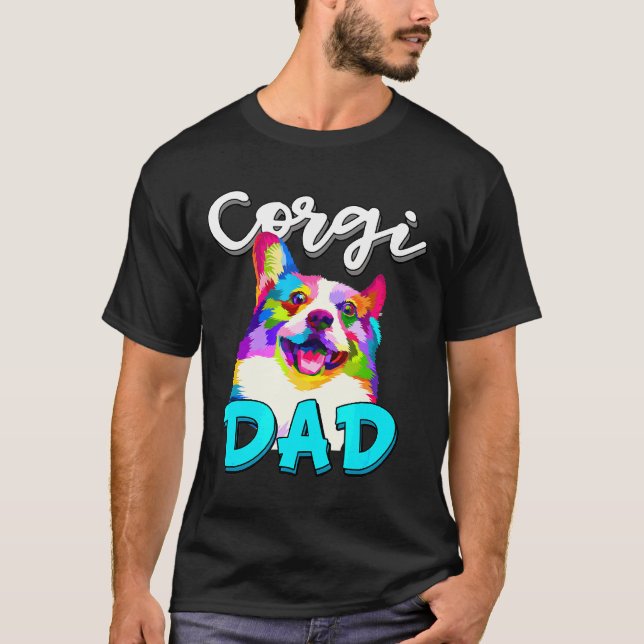 Camiseta Mens Corgi Dad Corgi Owner Fathers Day (Frente)
