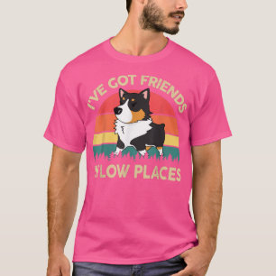 Camiseta Mens Corgi Ive Got Friends In Low Place Tri Colore