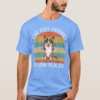 Camiseta Mens Corgi tem amigos em lugares baixos, Pembroke