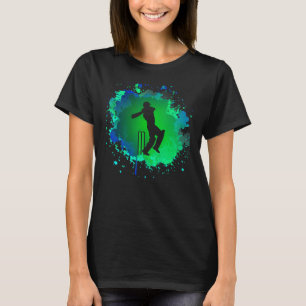 Camiseta Mens Cricket Batsman Tshirt para Cricketer Boys re