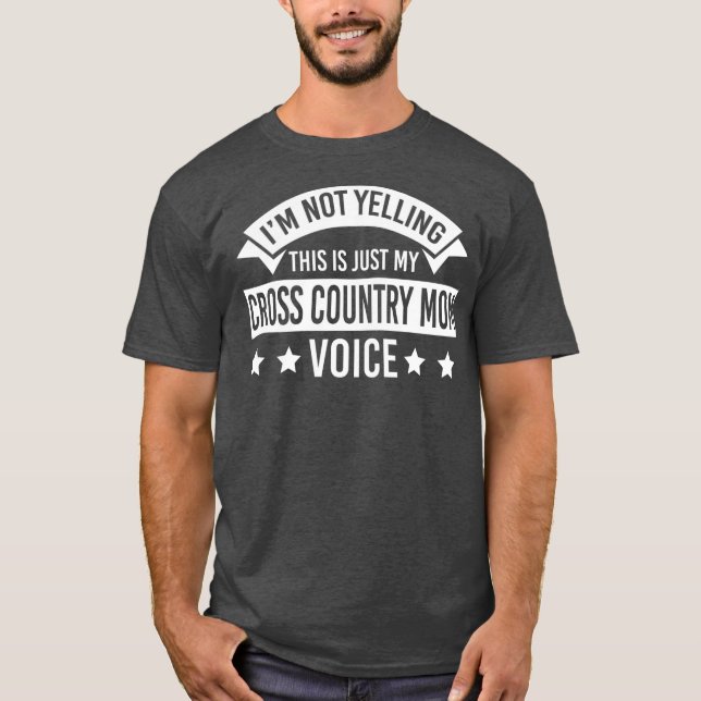 Camiseta Mens Cross Country Mãe Roupa Mães Mais Engraçadas (Frente)