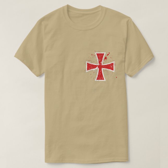 Camiseta Mens Crusader Knights Knight Modelo Código 2 Sid (Frente do Design)