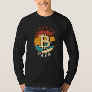 Camiseta Mens Crypto Papa Pai Bitmoney Moin Miner Hodl Gran