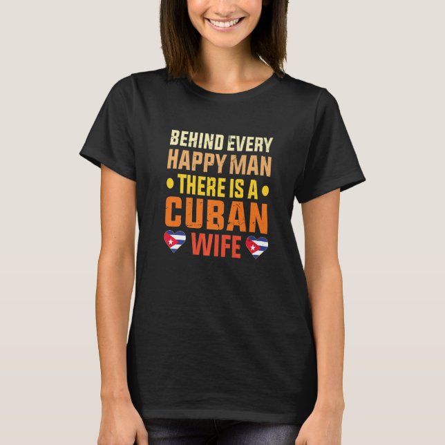 Camiseta Mens Cuban wife Husband Man Married To a Cuban Cub (Frente)