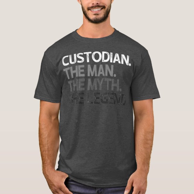 Camiseta Mens Custodian Gift Man Mito Legenda (Frente)