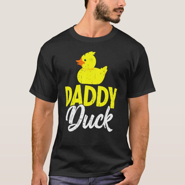 Camiseta Mens Cute Duckies Pai Duck D do Pai (Frente)