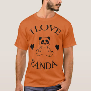 Camiseta Mens Cute I Love Panda Gifts Bear Lover 1342