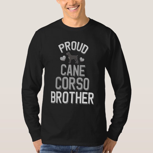 Camiseta Mens Cute Proud Cane Corso Irmão (Frente)