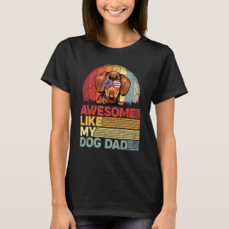 Camiseta Mens Dachshund Afastado Incrível Como Meu Pai De C