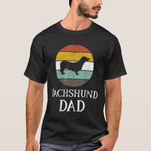 Camiseta Mens Dachshund Pai Gifs Vintage Wiener Design Dog