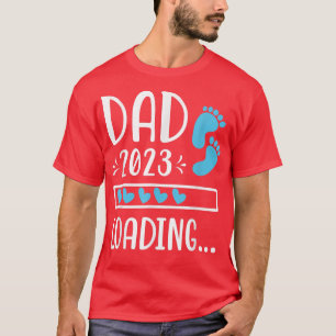Camiseta Mens Dad 2023 Loading Pregnant Pregnancy Daddy Fat
