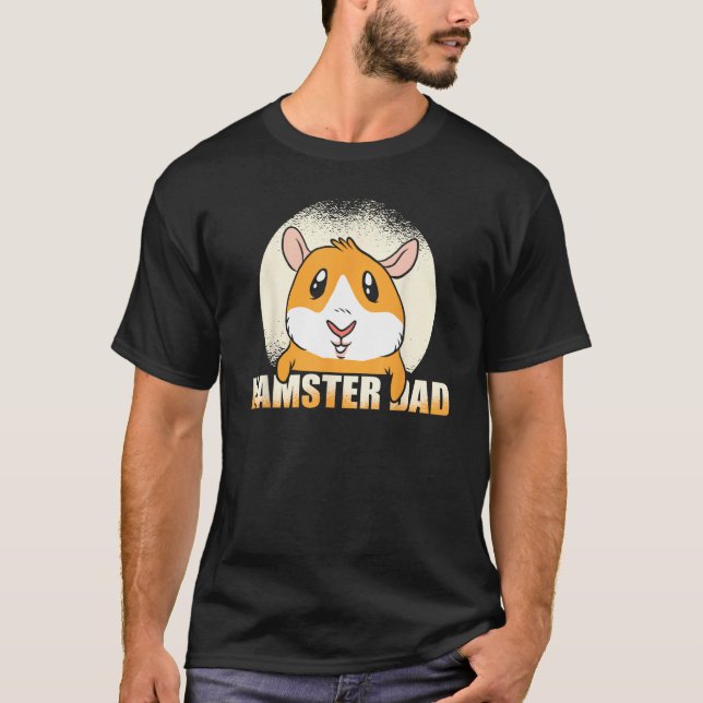 Camiseta Mens Dad Animal Hamster Pet Father Hamster (Frente)