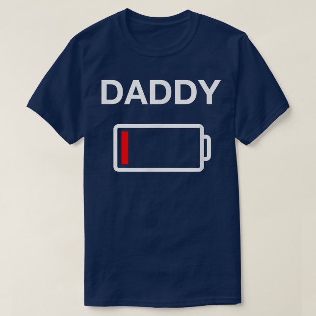 Camiseta Men's Dad Battery   Mommy and Daddy Low Battery T  (Frente do Design)