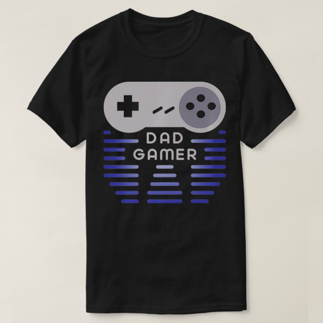 Camiseta Mens Dad Gamer  Retro video gaming design Premium  (Frente do Design)