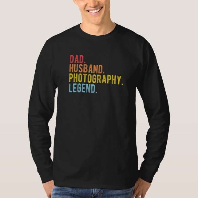 Camiseta Mens Dad Husband Photography Legend Retro Photogra (Frente)