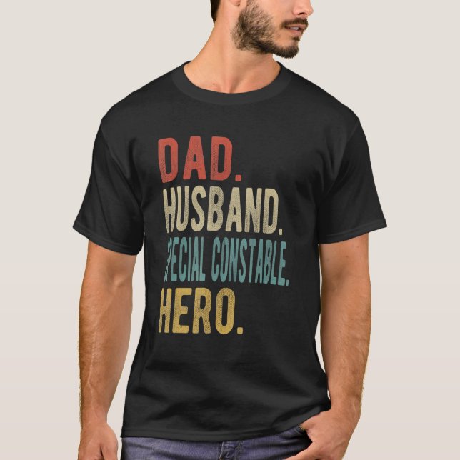 Camiseta Mens Dad Husband Special Constable Hero (Frente)