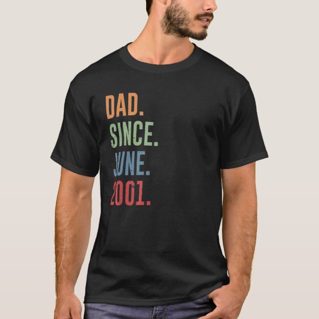 Camiseta Mens Dad Since June 2001 (Frente)