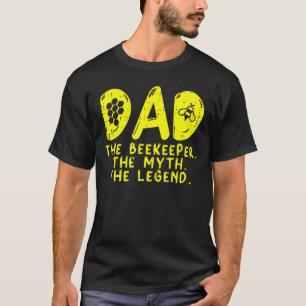 Camiseta Mens Dad The Beekeeper Myth Legend Beekeeping Bee 