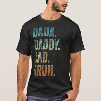 Camiseta Mens Dada Pai Bruh Padre E Criança Menino