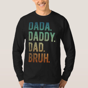 Camiseta Mens Dada Pai Bruh Padre E Criança Menino