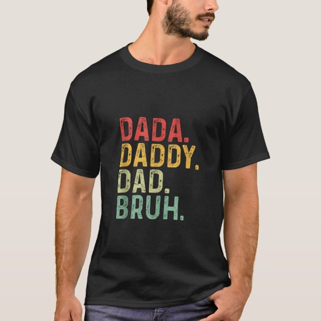 Camiseta Mens Dada Pai Bruh Pai Tanque do Pai (Frente)