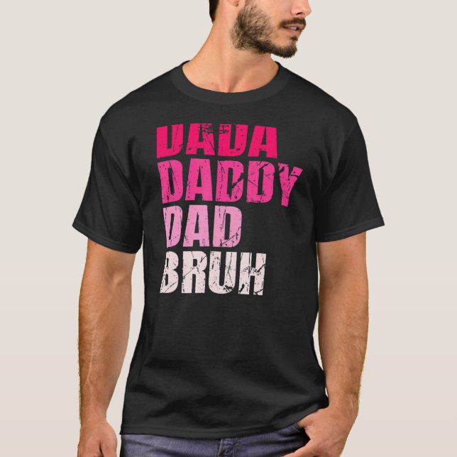 Camiseta Mens Dada Pai Bruh Que Adora De Son Boys F (Frente)