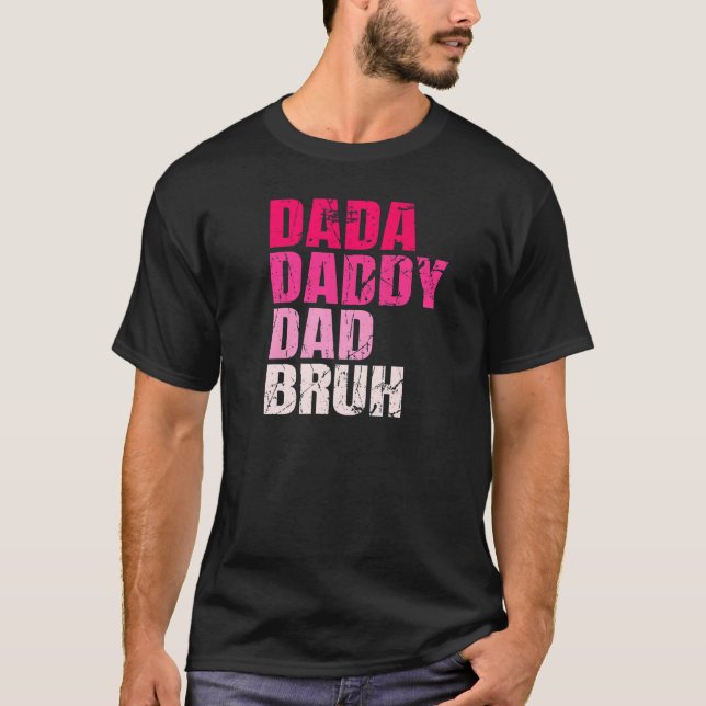 Camiseta Mens Dada Pai Bruh Que Adora De Son Boys F (Frente)