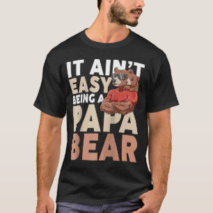 Camiseta Mens Dadabear Pai Bear Idea Óculos de sol Pai Ragl
