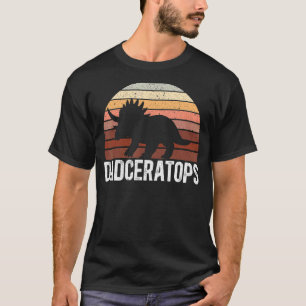 Camiseta Mens Dadceratops Triceratops Dinossauro Pré-Histór