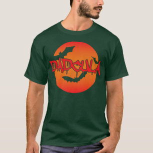 Camiseta Mens Dadcula Dia de as Bruxas engraçado Party Pai
