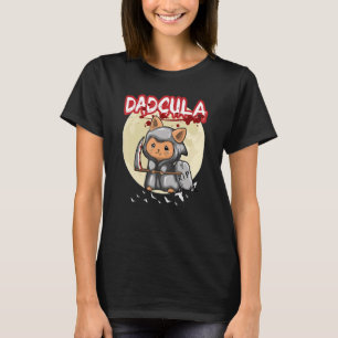 Camiseta Mens Dadcula Dracule Pai Vampiro Partido F