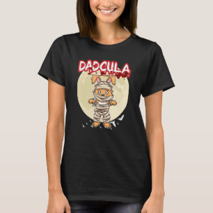 Camiseta Mens Dadcula Dracule Pai Vampiro Partido F
