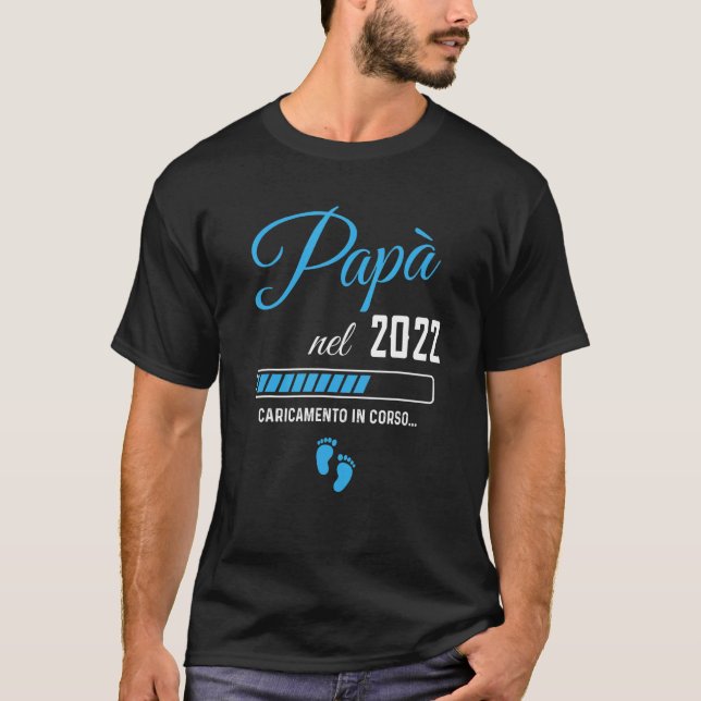 Camiseta Mens Daddy 2022 Loading Newborn Pregnant Pregnancy (Frente)